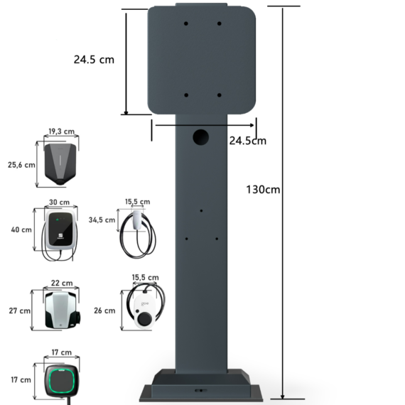 support borne de recharge